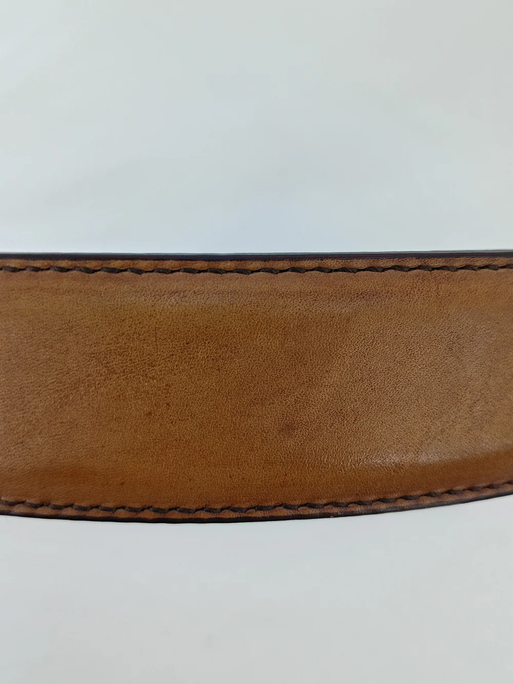 Magnanni Cognac Leather Belt Men's 32 Silver-tone Buckle Spain 1510 Dress Office